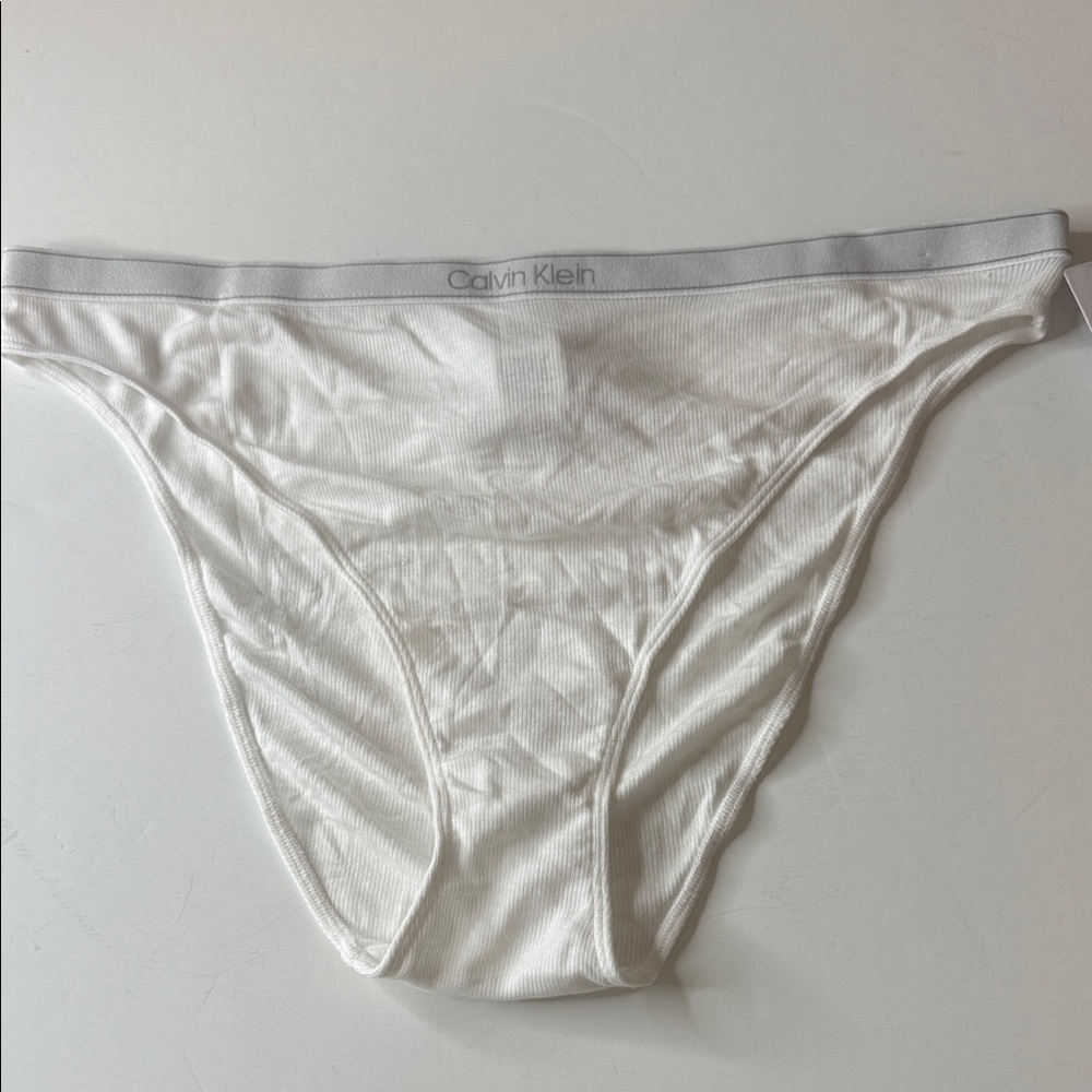 Calvin Klein Pure Rib Cheeky Bikini Panties White XL / 8